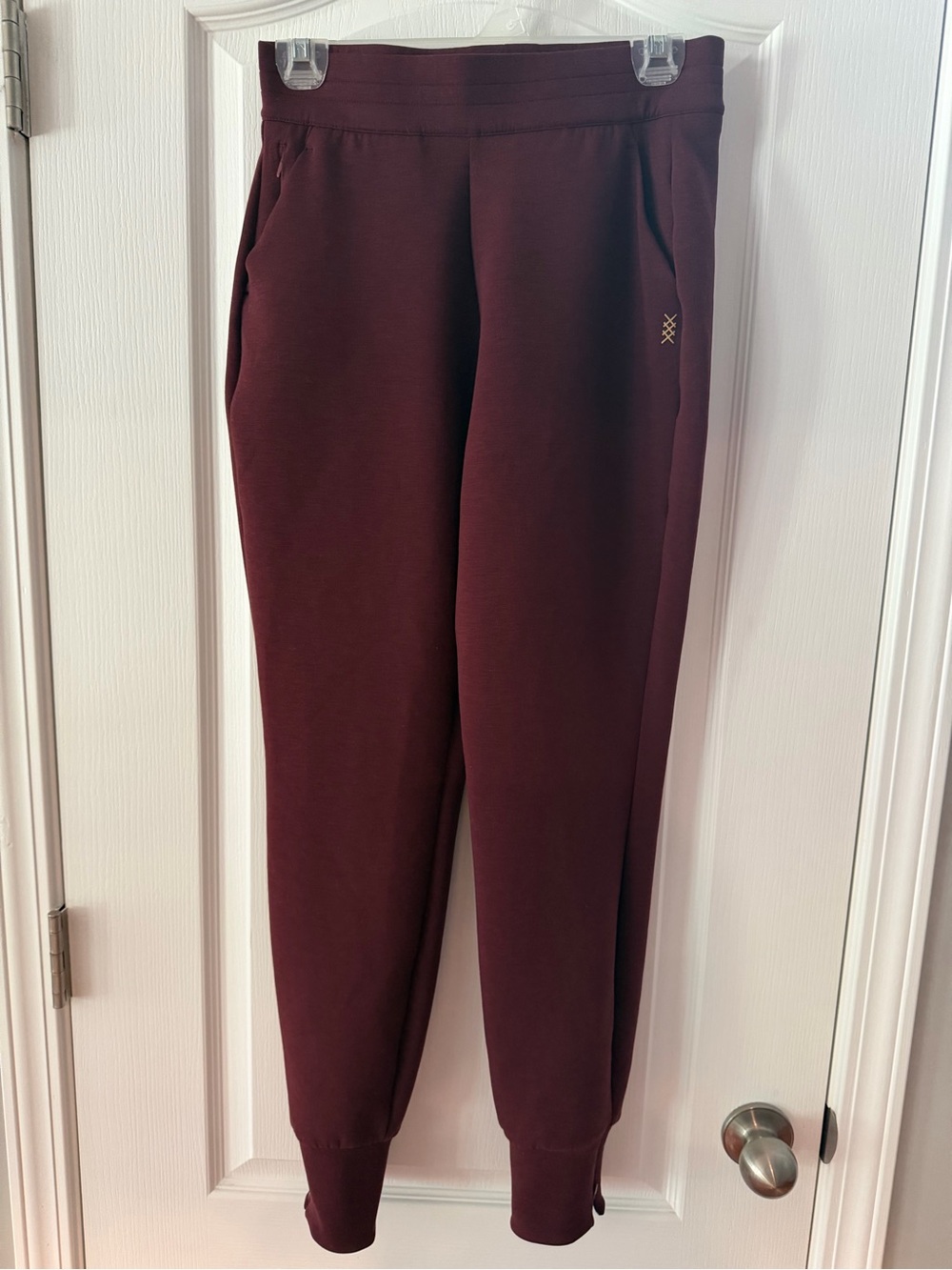 RHONE dreamglow zip Maroon Jogger Sweatpants